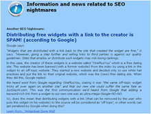 Information related to SEO nightmares